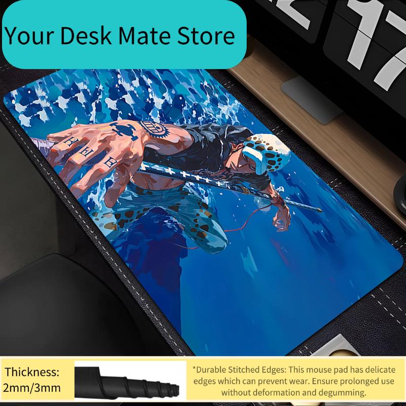 Mouse Pad one piece Law Gamer Notebook Games MousePad HD Print Keyboard Pad Large XXL Mousepad Mouse Mat Gaming Desk Mat