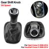 5/6 Speed Car Gear Shift Knob Shifter Gaitor Boot Cover Black Fit For Opel Corsa D  2006 2007 2008 2009 2010 2011 2012 2013 2014
