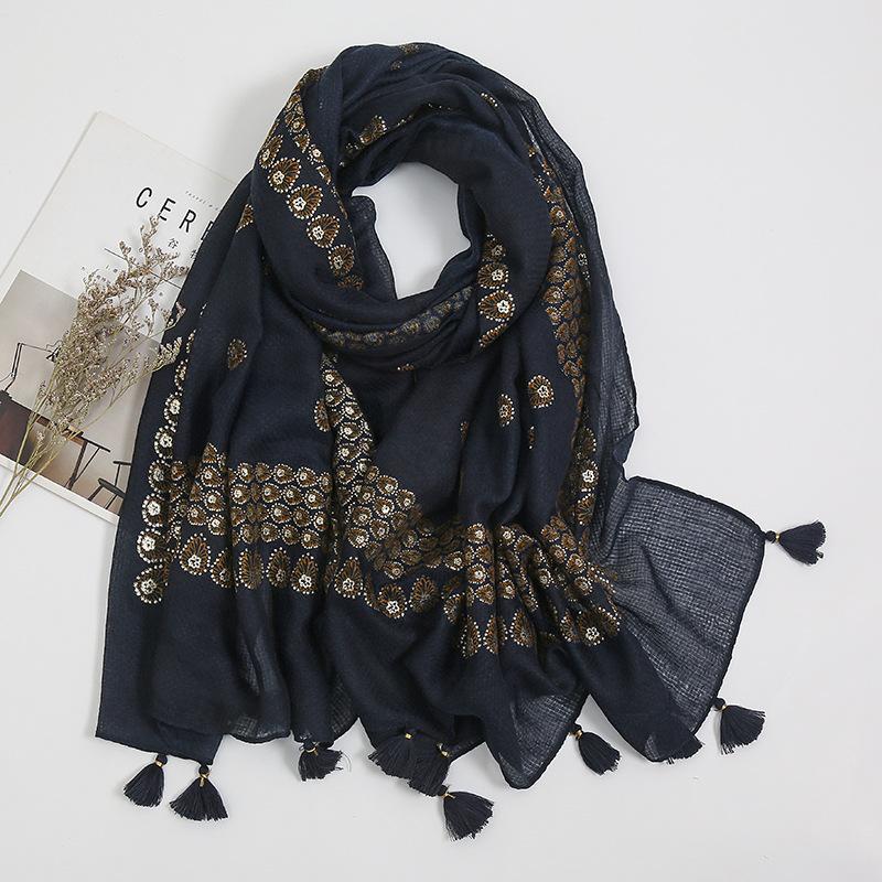 Bohemian Viscose Ethnic Women Luxury Shawl Scarf Lady High Quality Thick Wrap Pashmina Stole Bufanda Muslim Hijab 18090cm