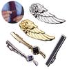 Men Tie Clip Rose Flower Wing Shape Lapel Pin Detachable Design Formal