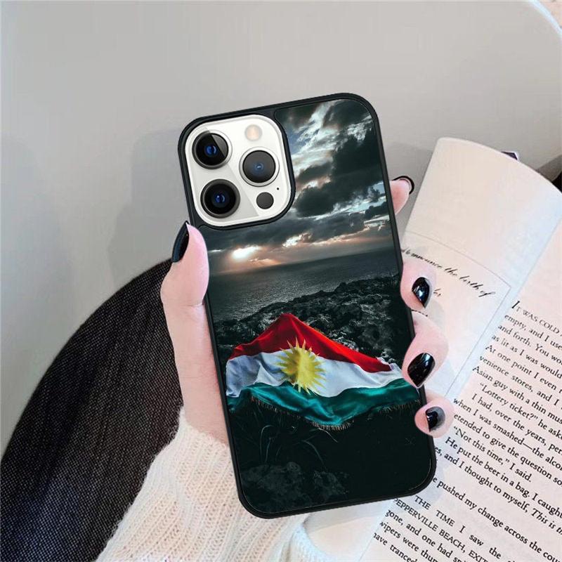 Чехол для телефона с флагом Курдистана Для iPhone 17 Air 16 15 13 12 11 14 Pro Max MAX 14 Plus Чехол coque