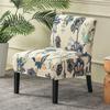 Christmas Print Accent Armless Chair Cover Single Sofa Stool Slipcover Nordic Stretch Chair Covers Elastic Couch Protector Cover