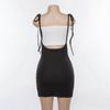 Весеннее сексуальное платье на бретельках женское однотонное бандажное платье без рукавов с открытой спиной женские летние платья на бретельках с разрезом