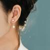 925 Sterling Silver Natural Freshwater Pearl Earring Fashion Jewelry For Girls Gift