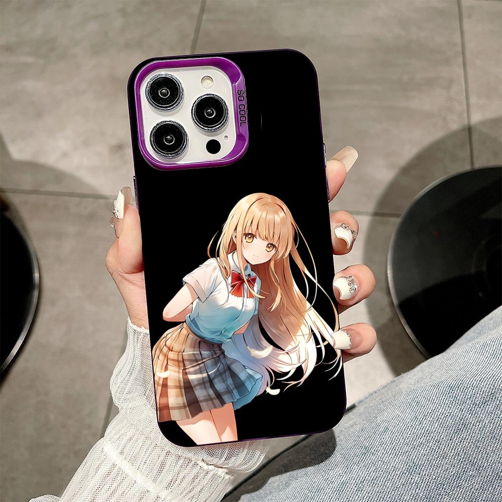 Чехол для телефона Angel Mahiru Shina для iPhone 17 16 15 14 13 12 11 X XR XS Air Pro Max Plus Фиолетовый Разноцветный Серебристый Чехол