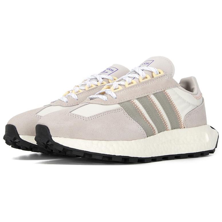 Adidas Originals Retropy E5 Fabric Leather Shock Absorbing Non-Slip Wear-Resistant Low-Top Sports Casual Shoes Women Sneakers Gray White GY9916