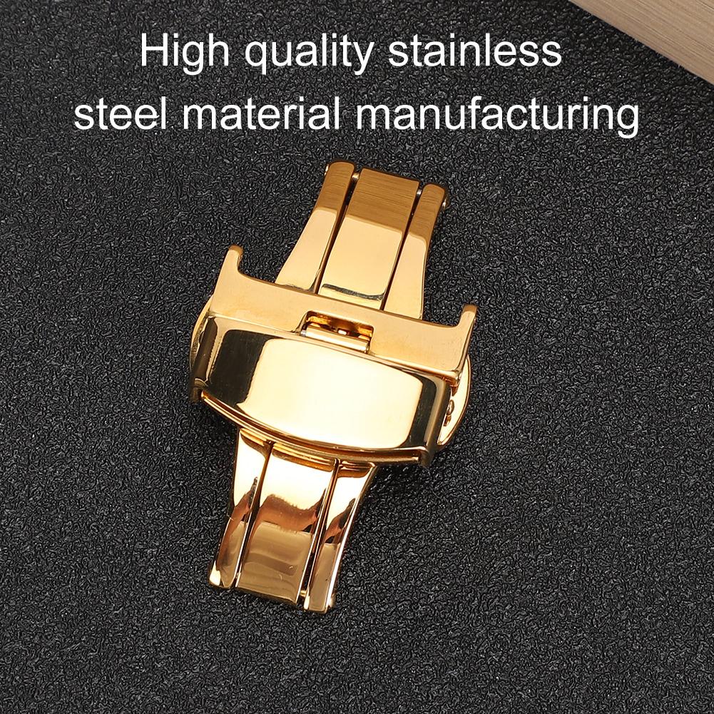 Застежка для часов из нержавеющей стали, пряжка для ремешка для часов, сменный аксессуар, золото 20 мм