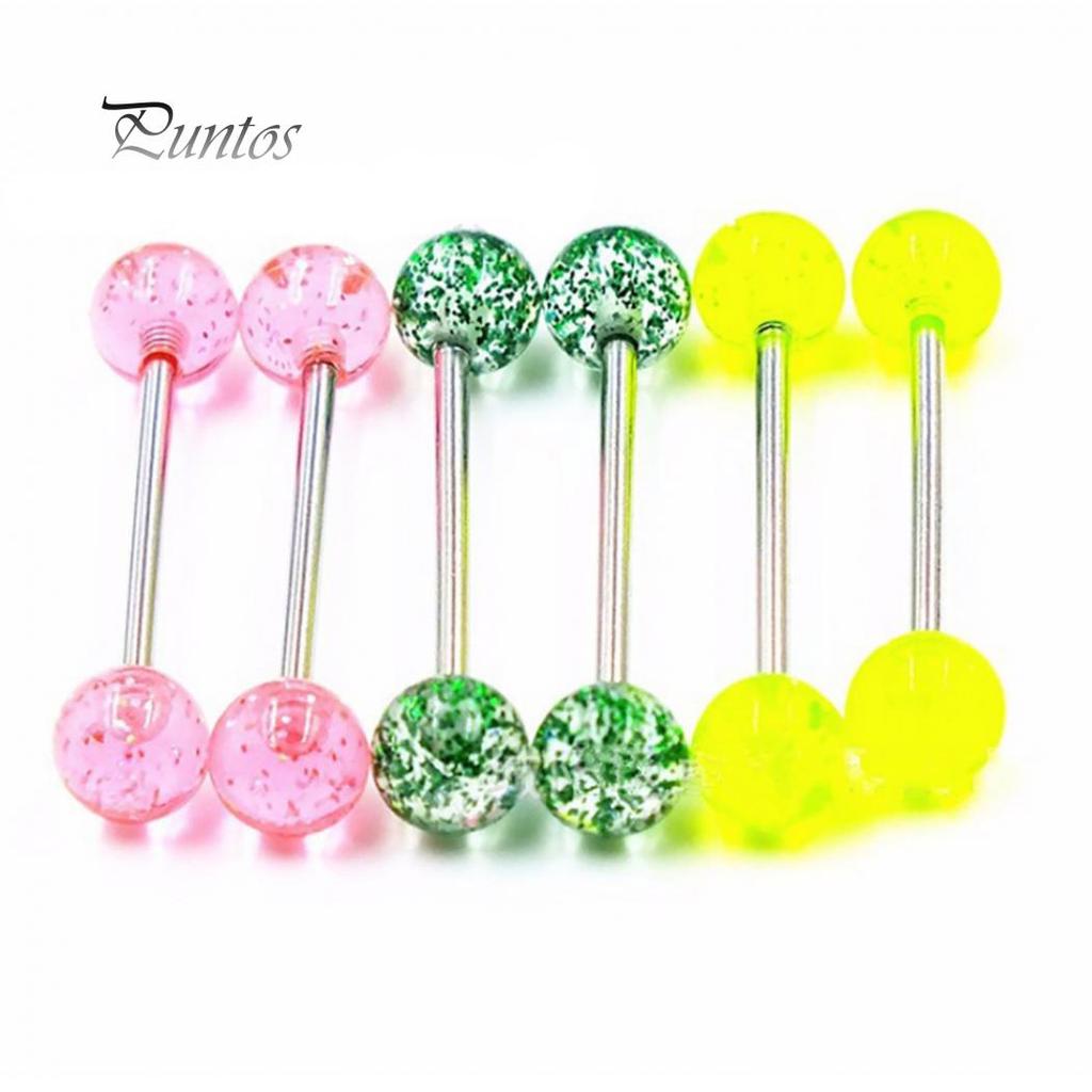 Пирсинг в виде штанги на язык