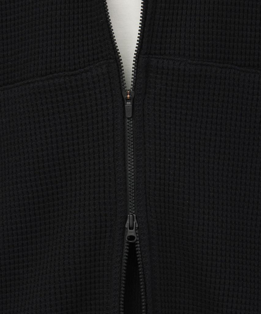 Heavyweight Waffle Zip Parka Thick and M [Snow Peak] - stylish, BLACK,