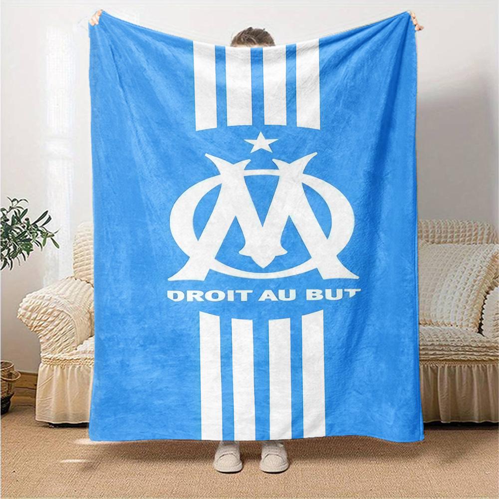 1pc Blanket - Marseille Print Design,Lightweight Blanket for Sofa,Bed- Soft &Warm,Gift for All Seasons