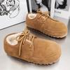 Меховые женские сапоги замшевые туфли на плоской подошве модная женская обувь 2025 года тренд зимние дизайнерские брендовые удобные прогулочные повседневные спортивные кроссовки Botas Mujer