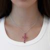 Eireve ROSY CROSS MULTI LONG NECKLACE (PINK)