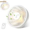 For 2025 Small DC Motor Cordless Desk 4 Airflow Quiet Remote LED Easy Heat Fan for Living Outdoors [New & Fan] Fan, 3-Way, Wall-Mounted, Tabletop,