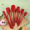 Silicone Spatula Baking 6-piece Set of Food-grade Silicone Spatula Oil Brush High Temperature Resistant Silicone Brush Spatula Household Cake