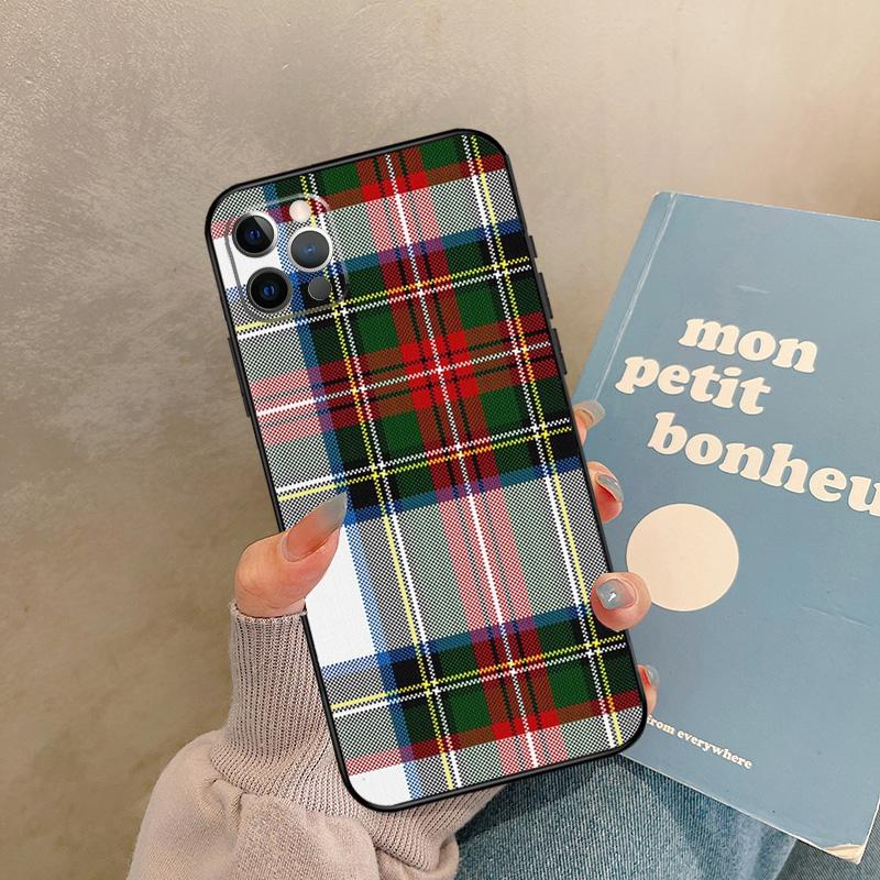 Plaid Pattern Stripes Case For IPhone 18 17 Air 13 16 15 11 12 14 Pro Max 13 mini XR 15 16 Plus 16e Back Cover Shell