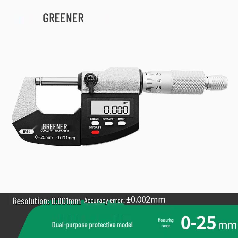 Цифровой микрометр Green Forest для точных измерений стенок и резьбы