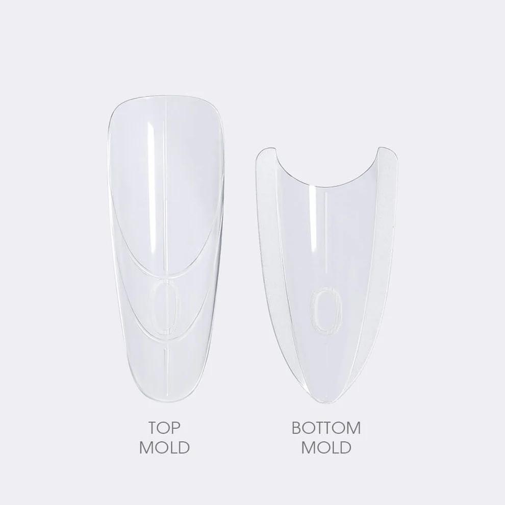 Сэндвич Двойные Формы для Ногтей 240шт 15 размеров НОВИНКА 2025 Наращивание-Двойные Формы Формы для Ногтей Гроб Миндаль Верхняя Форма Нижняя Форма 3D Эллипс