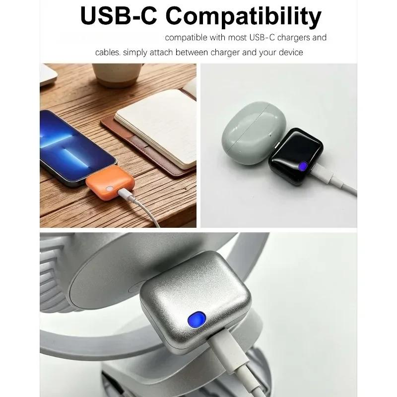 Full‑Charge Auto Disconnect Charger Protector Type‑C Auto Power‑Off Adapter Anti‑Overcharge Protection Mobile Phone Charging