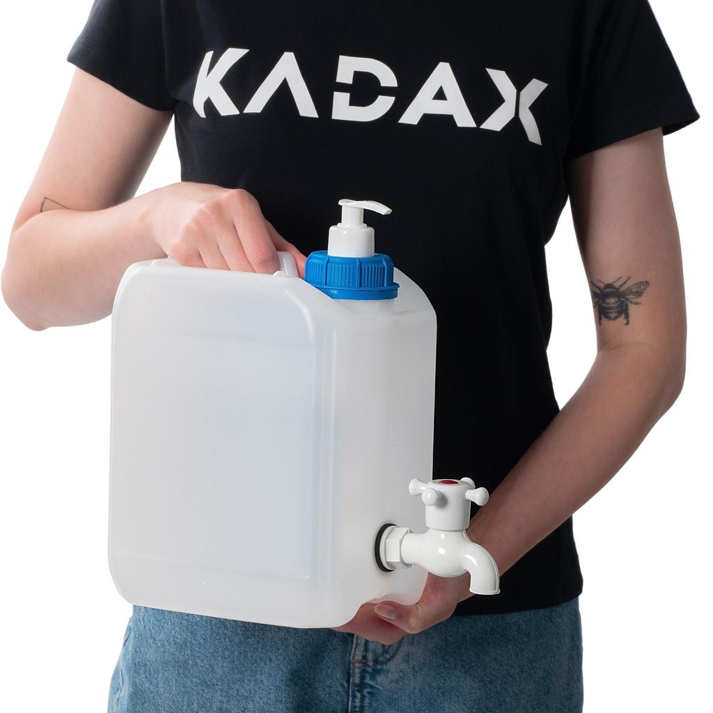 Канистра для воды KADAX, контейнер для умывальника, канистра, дозатор мыла, жидкости 5 л с краном
