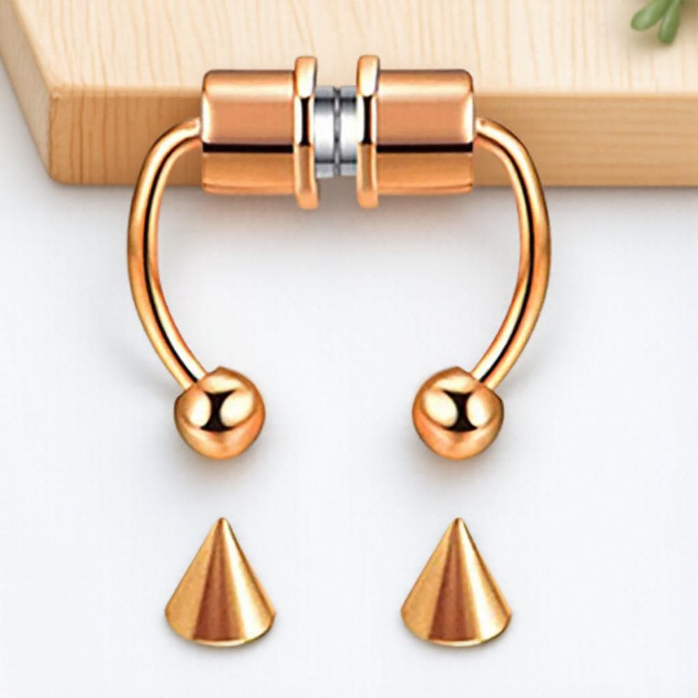 Магнитные кольца-подковы для носа из нержавеющей стали, имитация септума, клипсы-кольца, подарок для женщин и девушек