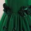 Flower Girl Princess Dress For Weddings Summer Kid Formal Bow Long Gown For School Evening Party Children New Year Cloth LP-509