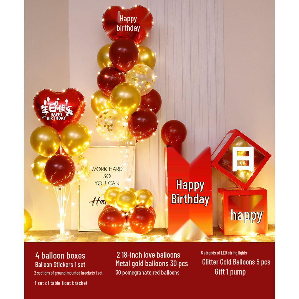 Luminous Happy Birthday Balloons for Adult & Baby Parties - Boys & Girls First Birthday Decoration