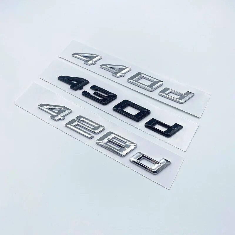 New Numbers Letters 420d 428d 430d 435d 440d ABS Emblem for BMW 4 Series F32 F33 F36 G22 G23 Car Trunk Nameplate Logo Sticker