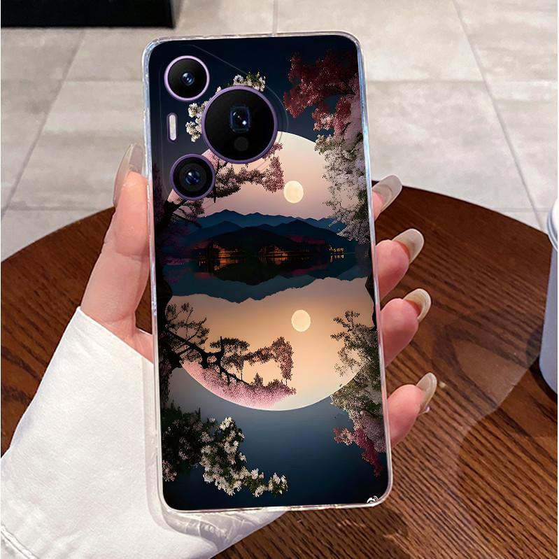 Задняя крышка для Huawei Pura70 Pura 70 Pro Plus Чехол Роскошный Милый Любовь Кролик Забавный Рисунок Прозрачный Мягкий Тонкий ТПУ Силиконовый Чехол для Телефона