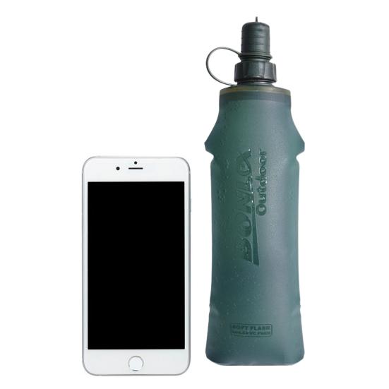 Складные бутылки для воды 250/500 мл, сумка для воды из ТПУ, складная фляга без BPA для бега, пешего туризма, велоспорта, скалолазания