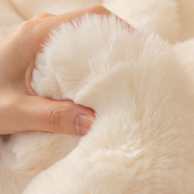 Плюшевый чехол на подушку для дивана с кроликом, Нескользящие толстые чехлы для дивана для гостиной, пыленепроницаемый чехол для сиденья дивана, защита для мебели