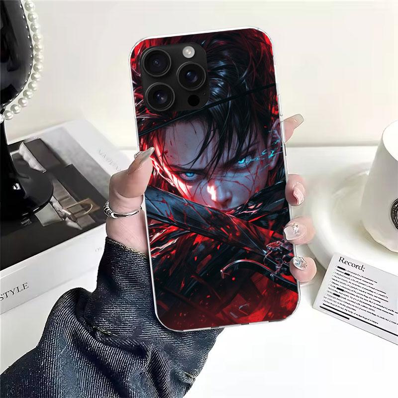 A-Атака на Титанов Леви Мягкий Чехол Для Телефона Для IPhone 11 17 Air 16E 16 Pro Max 15 + 14 Plus 13 Mini 12 Apple 7 SE 8 Fundas Coque 1