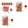 6PCS Stawberry Christmas Tree Ornament Red Xmas Ornament Ball  Scene Making