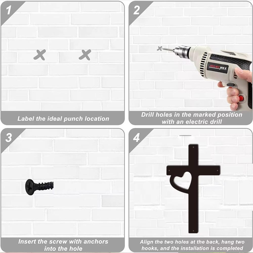 1 шт. Крест Знак Вдохновляющий Металлический Настенный Арт Религиозный Настенный Декор Воскресение Настенный Подвесной Идеальный Подарок Христианской Веры