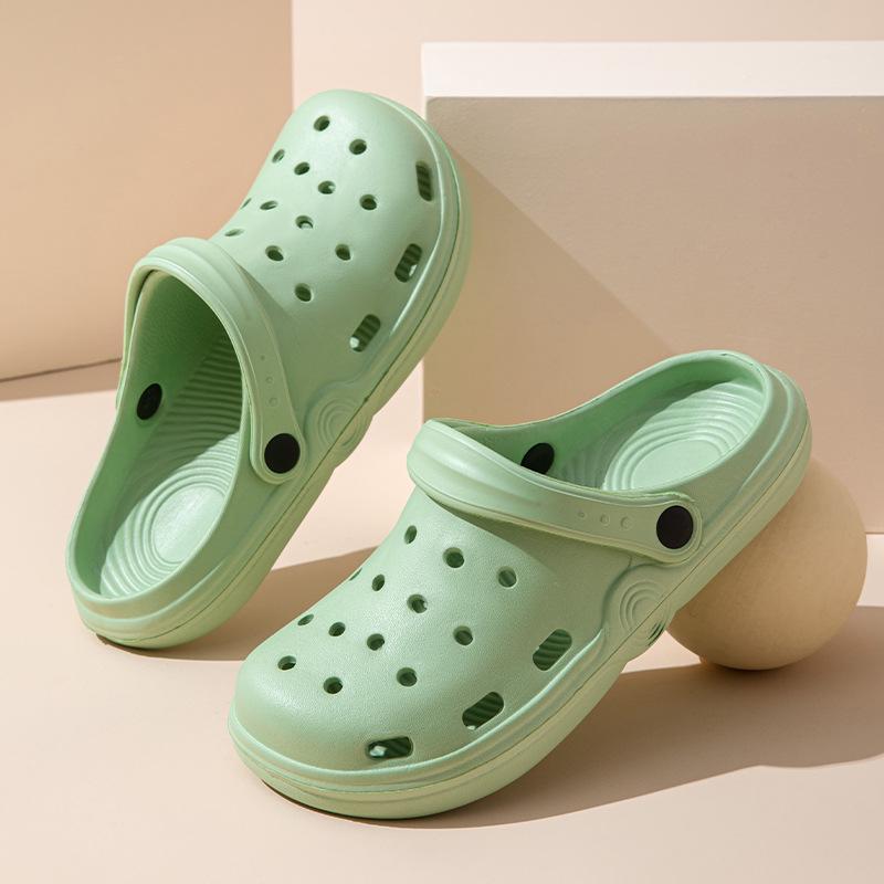 Женские летние пляжные сандалии 2024 года — легкие, полузакрытые, унисекс, стиль Баотоу.