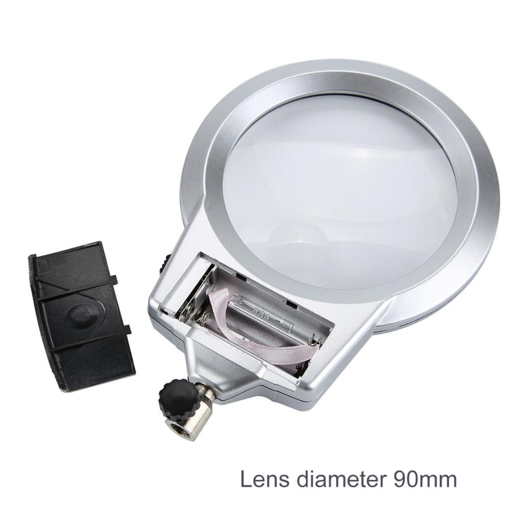 New Clip-on Loupe LED Magnifier Desk Table Magnifying Glass For Reading Repair