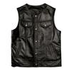 Sons of Anarchy Classical Motorcycle Biker Leather Vest Spring Genuine Leather Sleeveless Jackets 100% REAL Cowhide Punk Gilet