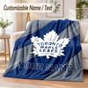 Фланелевое одеяло с индивидуальным текстом, принт Toronto Maple Leafs, теплое и уютное одеяло, домашний диван, постельное белье