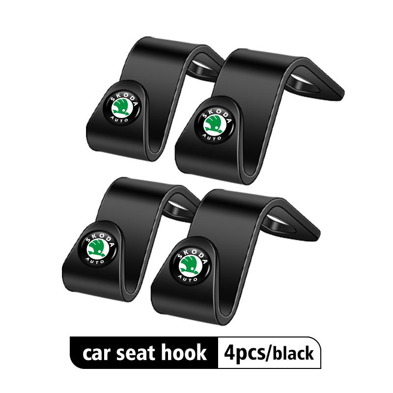AAABT1 For Skoda Car Seat Back Hook Storage Organizer Hanger Clip Auto Interior Accessories Fabia 1 2 Octavia a7 RS Superb Rapid Yeti