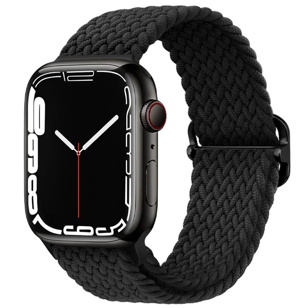 Плетеный ремешок для Apple Watch Ultra 3 2 49 мм 11 10 42/46 мм Нейлоновый эластичный ремешок-браслет для 9 8 7 41 мм/45 мм 6 5 4 SE3 40/44 мм