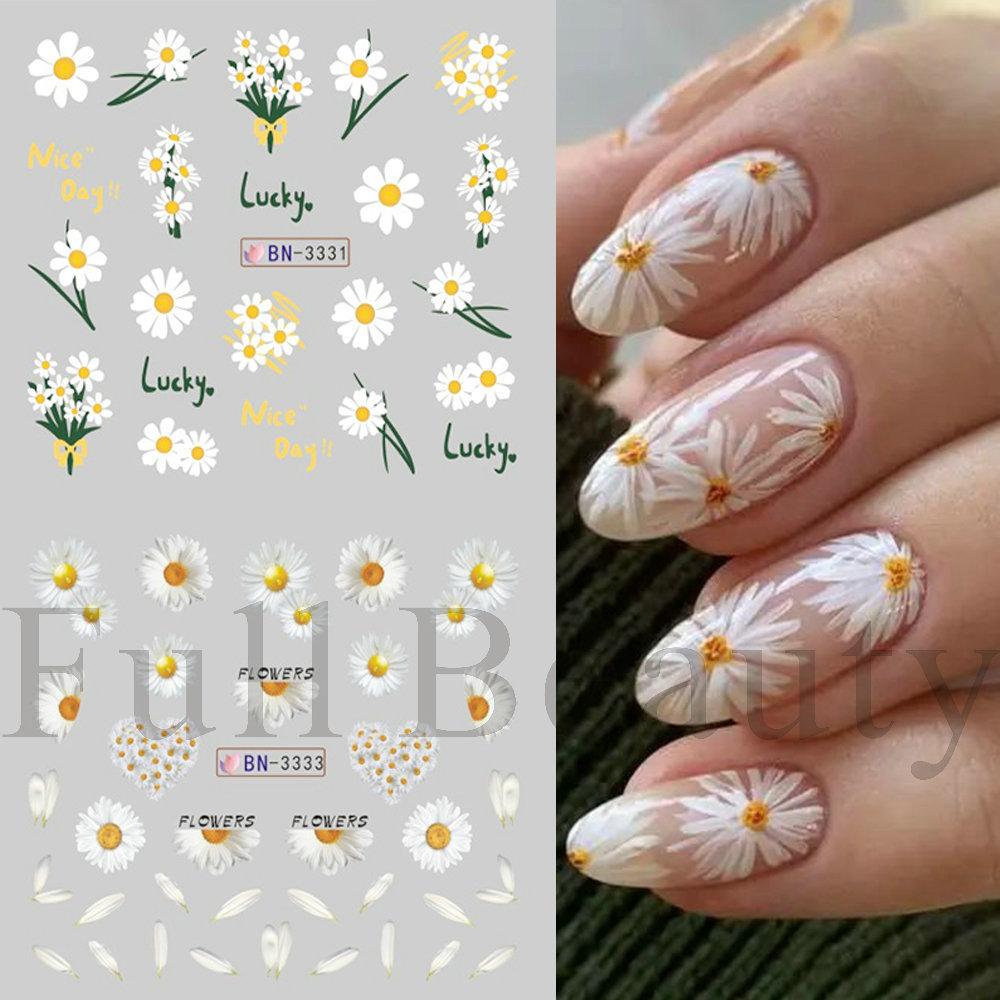 Наклейка для дизайна ногтей, Серия «Весенние и летние цветы и травы», Водная наклейка для ногтей с цветком Zou Ju