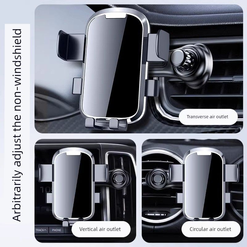 Car Phone Holder 2023 New Arrival Car Interior Air Outlet D Clip Car Navigation with Hooks Fixed Horizontal and Vertical Oblique Special