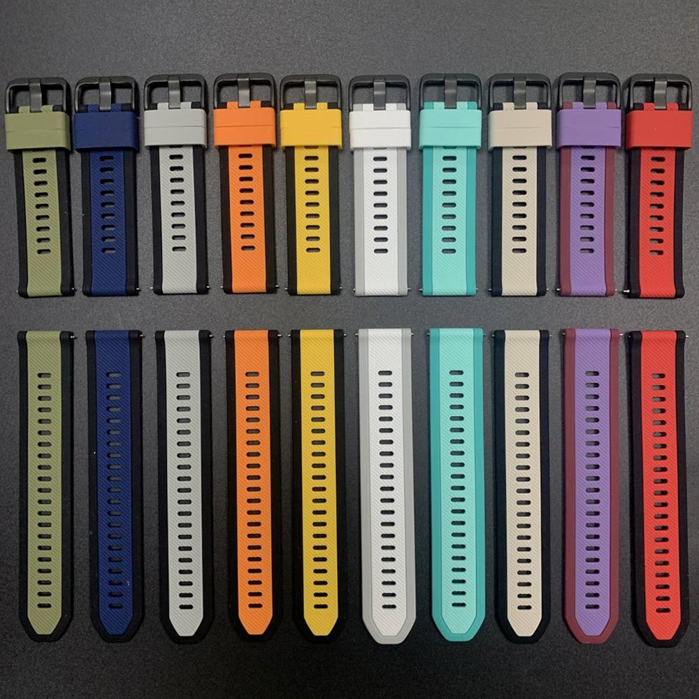 Silicone Strap For Realme Watch S 2 3 Pro 22mm Soft Smartwatch Bracelet Correa For Realme Watch S2 Two-Tone Wome Men Watch Bands