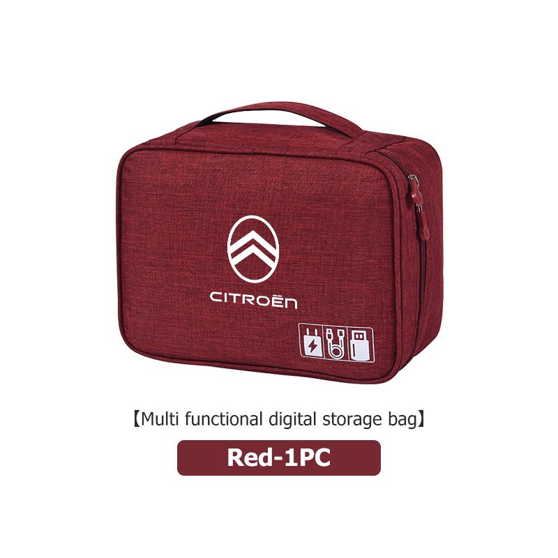 OCDK9 Car Data Cable Storage Case USB Hard Drive Protection Bag For Citroen C4 C3 C5 C1 C2 C6 VTS C4L DS3 DS4 DS5 Grand Berlingo