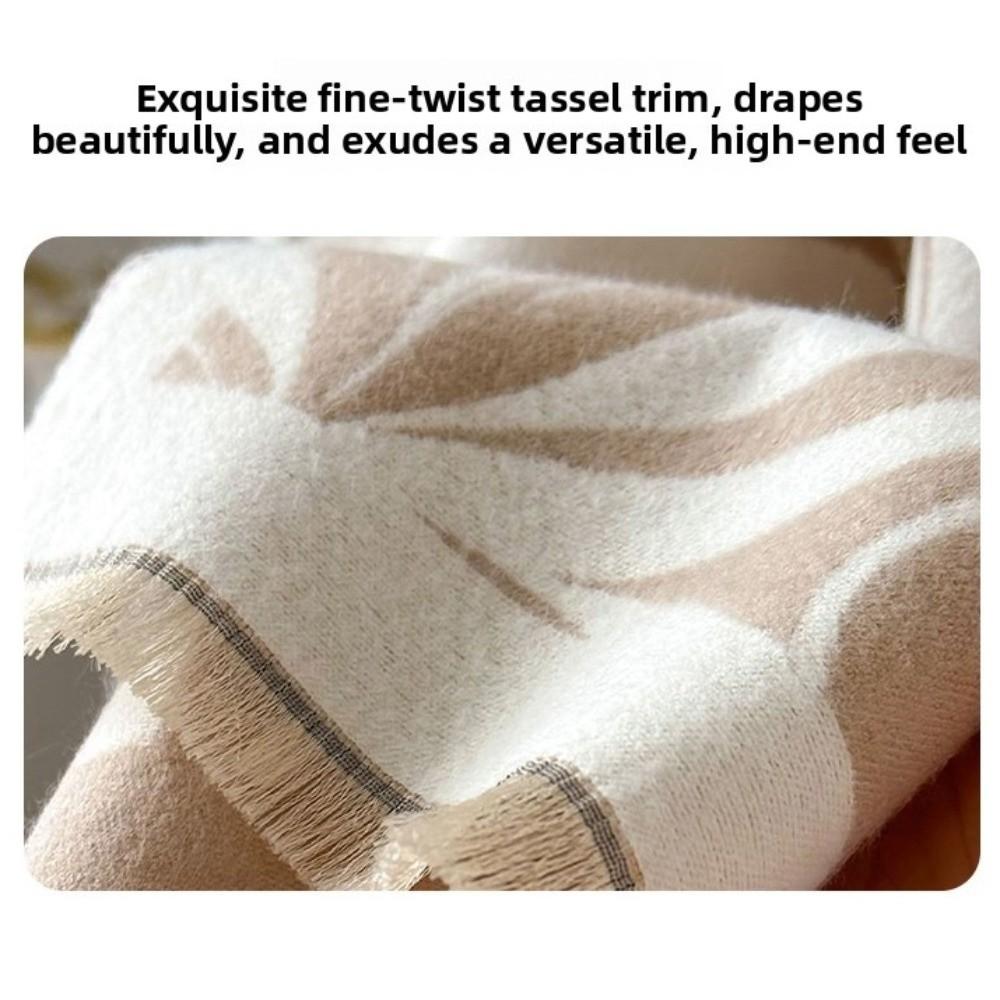 Versatile Imitation Cashmere Scarf Warm Jacquard Shawls  Winter Season Women Fashion Accessory
