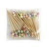 Eco Toothpicks 100 Pcs Baseball Toothpicks Decorative Bamboo Food Picks 4.7 Inch Party Appetizer Skewers for Bbq Desserts Party