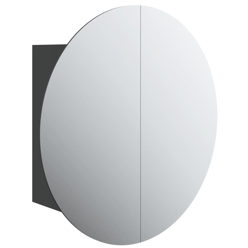 Vidaxl Szafka Łazienkowa Z Lustrem I Led, Czarny, 40X40X17,5 Cm