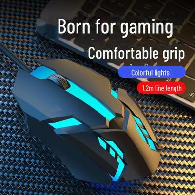 Цветная светодиодная игровая мышь для киберспорта и офиса