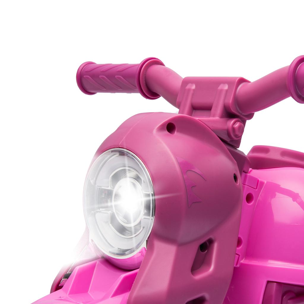 Electric motorcycle children 2-5 years, 3 wheels, 6 V, 3 km/h, with bubble function, light and sound effects, pink