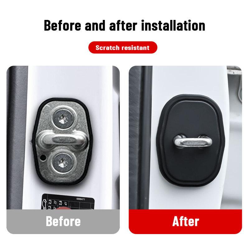 For CITROEN e-C4 - Car Door Shock Absorber Door Lock Protector Silicone Auto Door Lock Latches Cover Accessories