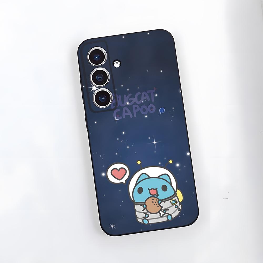 Bug Cat C-Capoo Phone Case For Samsung S25 Plus S20 S20 Plus S22 Ultra S23 FE S21 Plus S21 Ultra Soft Cover